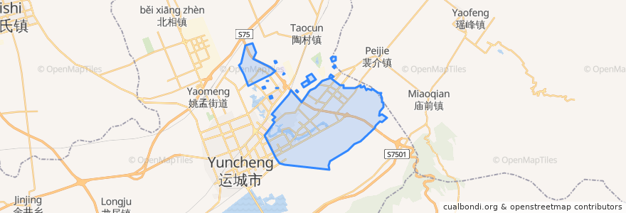 Mapa de ubicacion de 安邑街道.