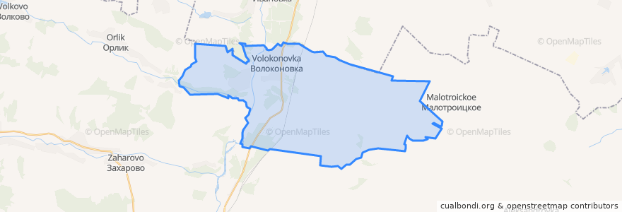 Mapa de ubicacion de Волоконовское сельское поселение.