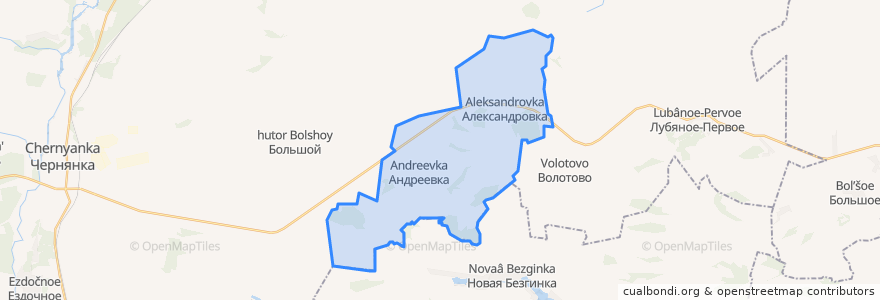 Mapa de ubicacion de Андреевское сельское поселение.