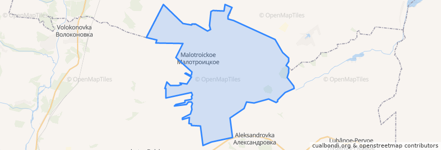 Mapa de ubicacion de Малотроицкое сельское поселение.