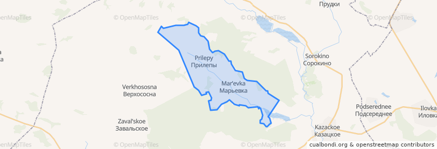 Mapa de ubicacion de Марьевское сельское поселение.