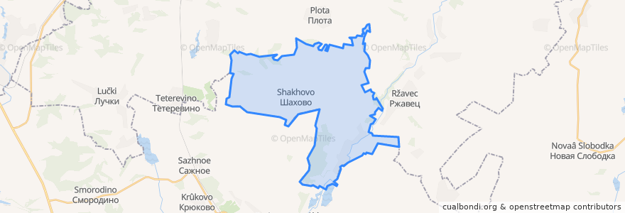 Mapa de ubicacion de Шаховское сельское поселение.