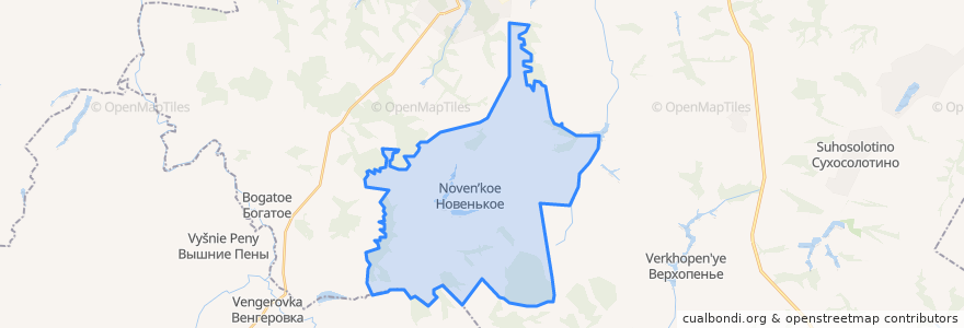 Mapa de ubicacion de Новенское сельское поселение.