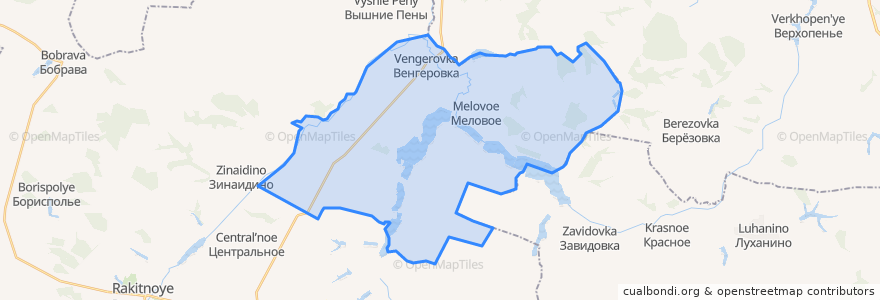 Mapa de ubicacion de Венгеровское сельское поселение.