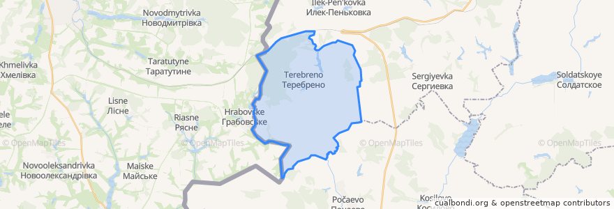 Mapa de ubicacion de Теребренское сельское поселение.