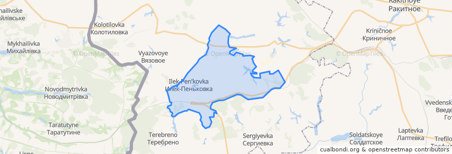 Mapa de ubicacion de Илёк-Пеньковское сельское поселение.