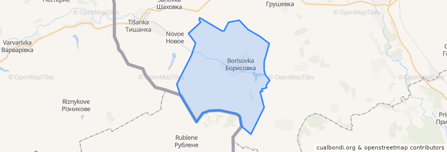 Mapa de ubicacion de Борисовское сельское поселение.