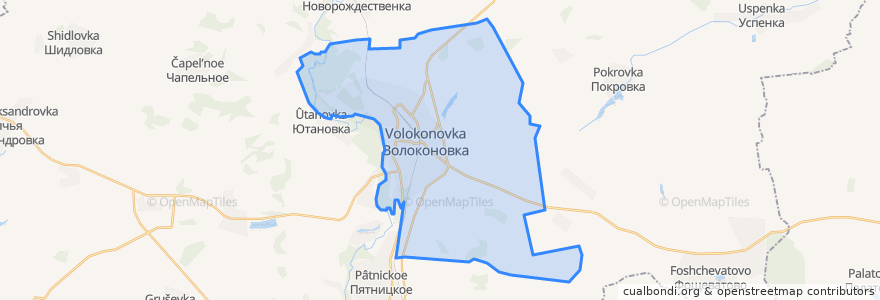 Mapa de ubicacion de городское поселение Волоконовка.