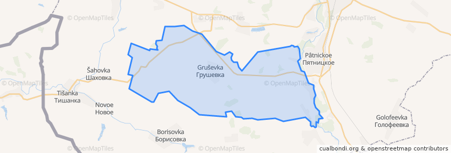 Mapa de ubicacion de Грушевское сельское поселение.