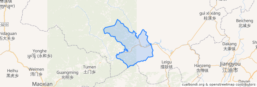 Mapa de ubicacion de 禹里镇.