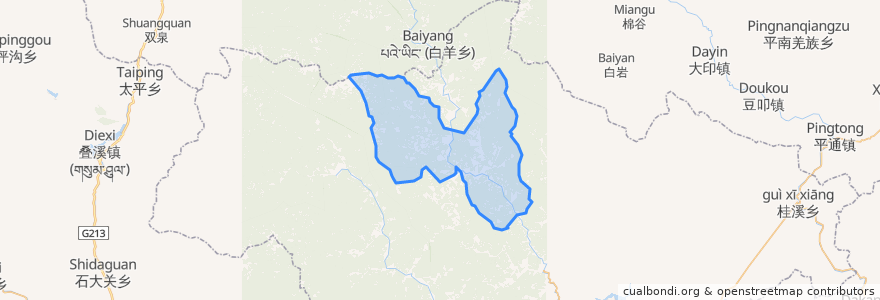 Mapa de ubicacion de 小坝镇.