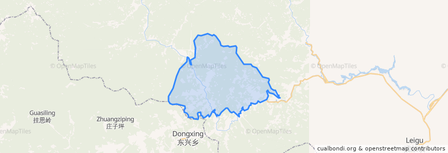 Mapa de ubicacion de 坝底乡.