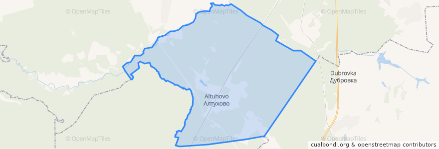 Mapa de ubicacion de Алтуховское городское поселение.