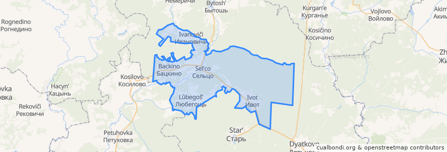 Mapa de ubicacion de Ивотское городское поселение.