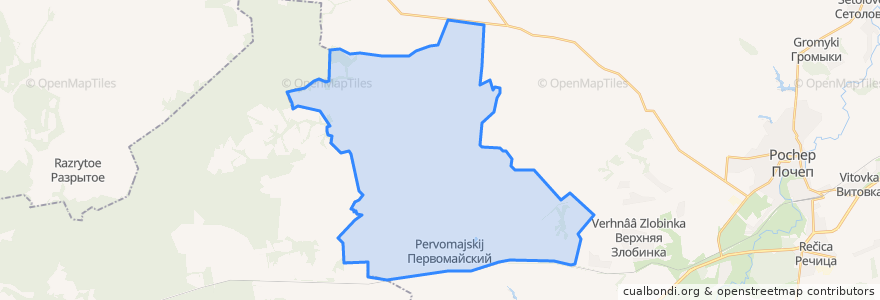 Mapa de ubicacion de Гущинское сельское поселение.