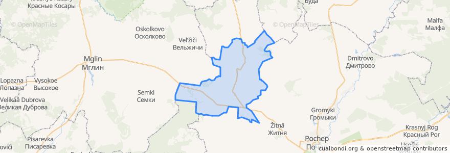 Mapa de ubicacion de Польниковское сельское поселение.