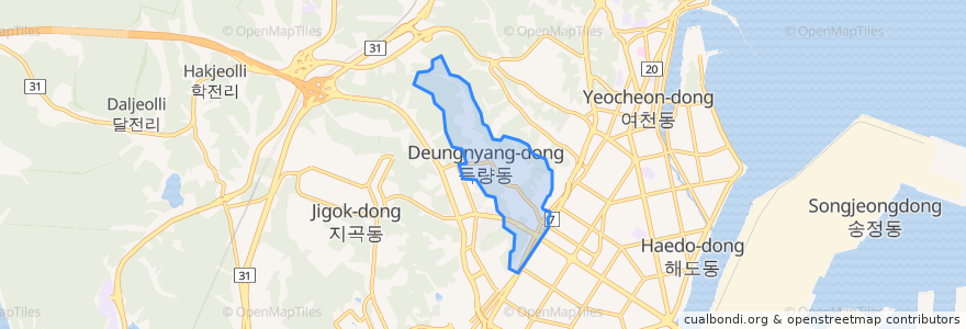 Mapa de ubicacion de Yanghak-dong.