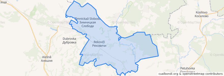 Mapa de ubicacion de Рековичское сельское поселение.