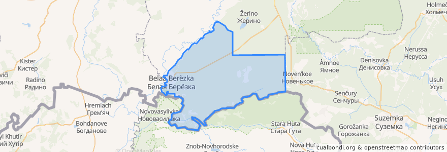 Mapa de ubicacion de Белоберезковское городское поселение.