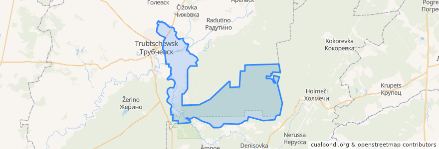 Mapa de ubicacion de Городецкое сельское поселение.