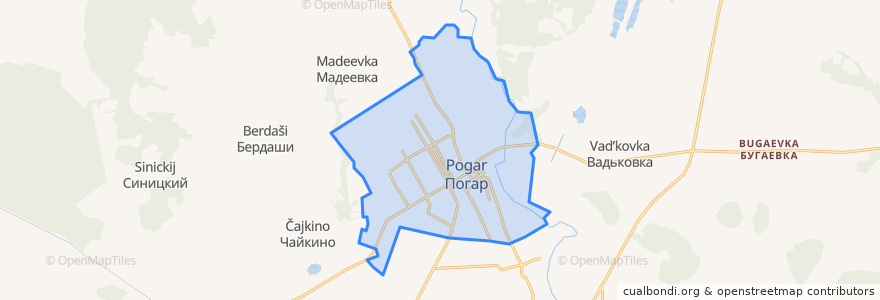 Mapa de ubicacion de Погарское городское поселение.