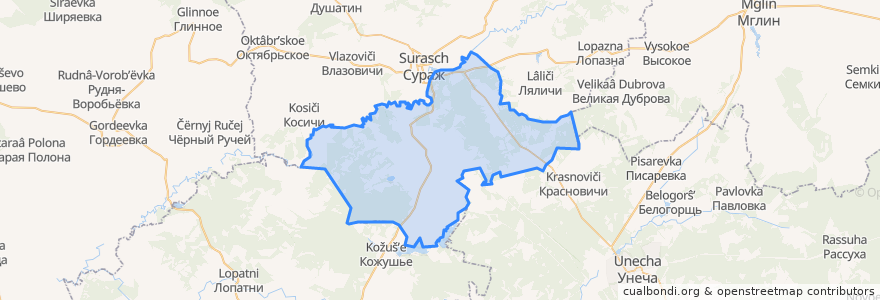 Mapa de ubicacion de Кулажское сельское поселение.