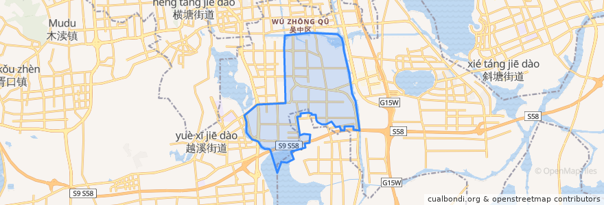 Mapa de ubicacion de 城南街道.