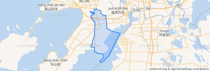 Mapa de ubicacion de 橫泾街道.