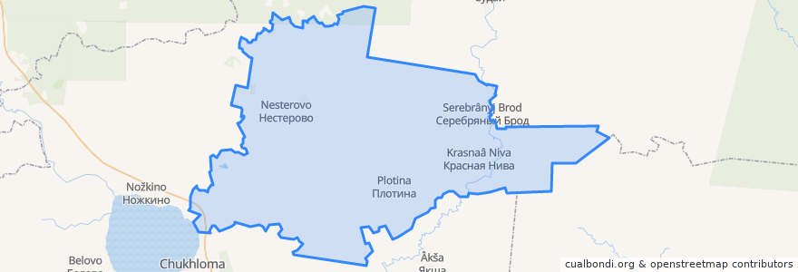 Mapa de ubicacion de Повалихинское сельское поселение.