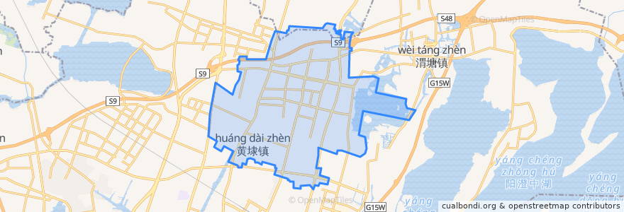 Mapa de ubicacion de 渭塘镇.