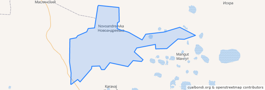 Mapa de ubicacion de Новоандреевское сельское поселение.