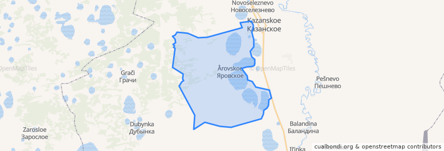 Mapa de ubicacion de Яровское сельское поселение.