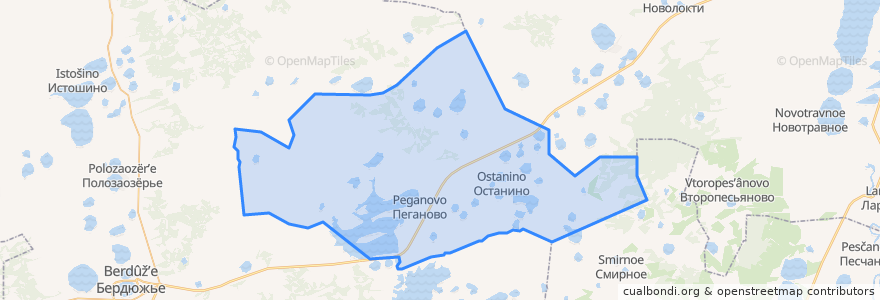 Mapa de ubicacion de Пегановское сельское поселение.