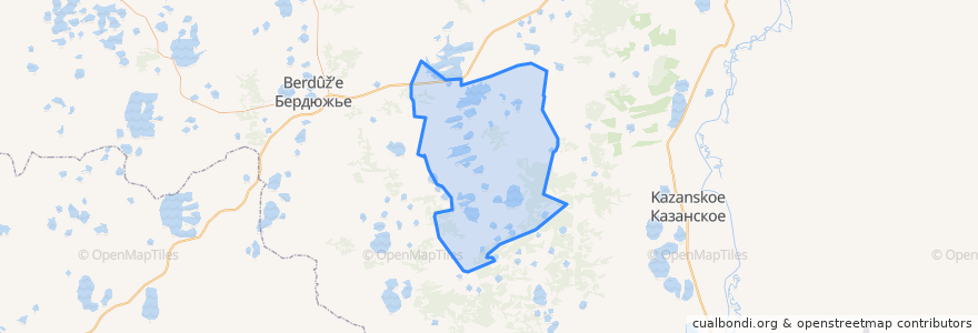 Mapa de ubicacion de Окуневское сельское поселение.