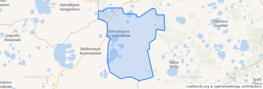 Mapa de ubicacion de Рямовское сельское поселение.