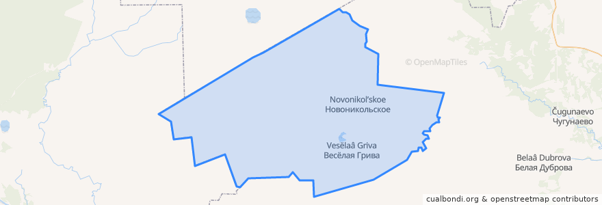 Mapa de ubicacion de Новоникольское сельское поселение.