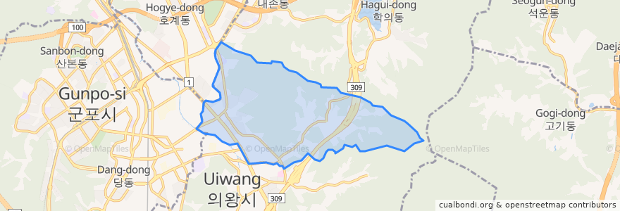 Mapa de ubicacion de Ojeon-dong.