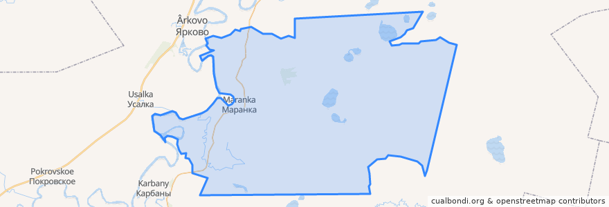 Mapa de ubicacion de Маранское сельское поселение.