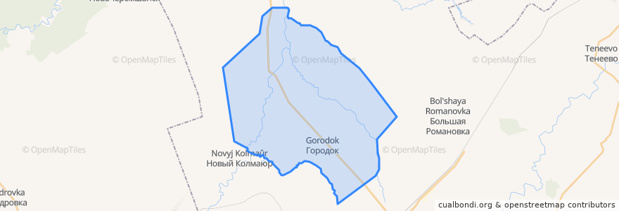 Mapa de ubicacion de сельское поселение Степная Шентала.