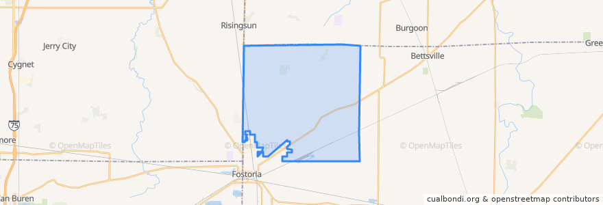 Mapa de ubicacion de Jackson Township.