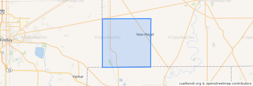 Mapa de ubicacion de Big Spring Township.