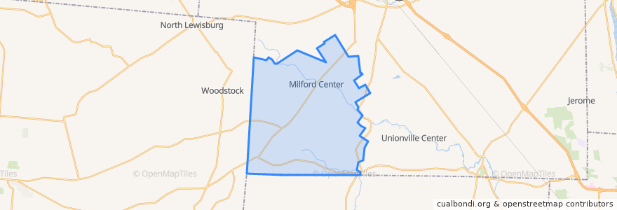 Mapa de ubicacion de Union Township.