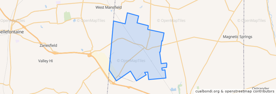 Mapa de ubicacion de Liberty Township.