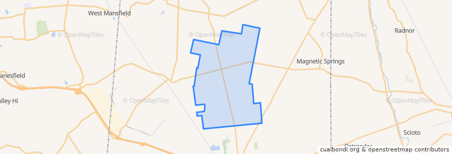 Mapa de ubicacion de Taylor Township.