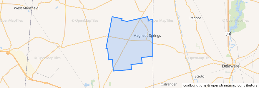 Mapa de ubicacion de Leesburg Township.