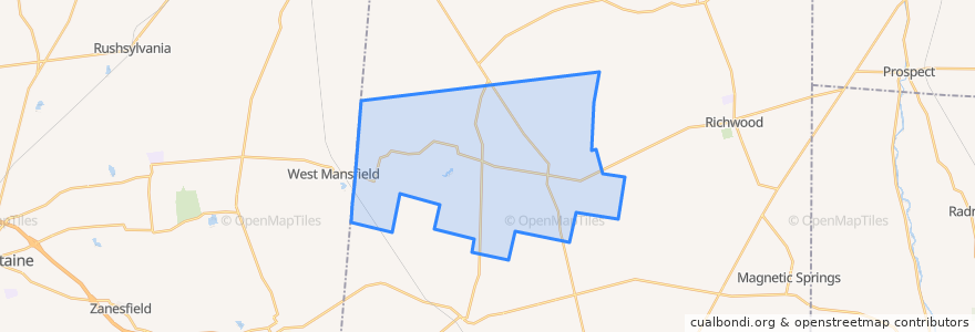 Mapa de ubicacion de York Township.