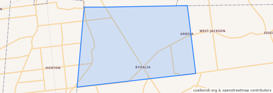 Mapa de ubicacion de Washington Township.