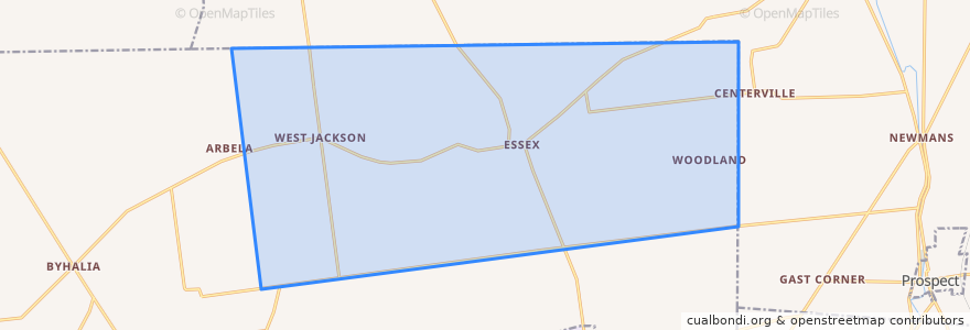 Mapa de ubicacion de Jackson Township.