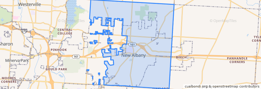 Mapa de ubicacion de Plain Township.