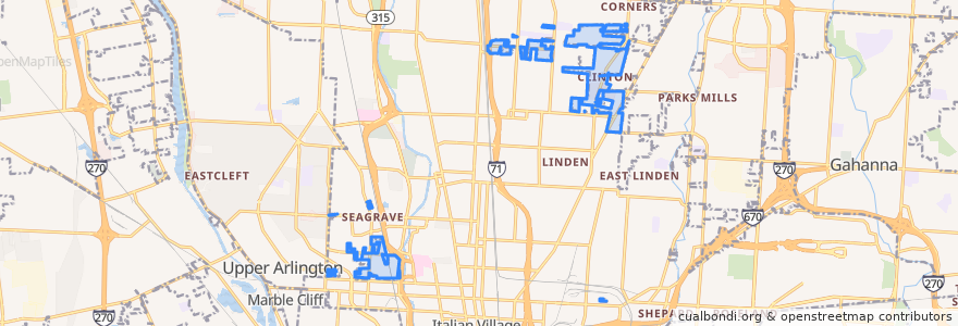 Mapa de ubicacion de Clinton Township.